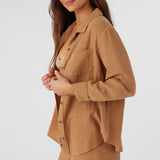 Leni Crinkle Double Gauze Button Down Shirt