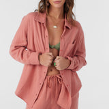 Leni Crinkle Double Gauze Button Down Shirt
