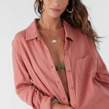 Leni Crinkle Double Gauze Button Down Shirt