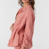 Leni Crinkle Double Gauze Button Down Shirt