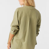 Leni Crinkle Double Gauze Button Down Shirt