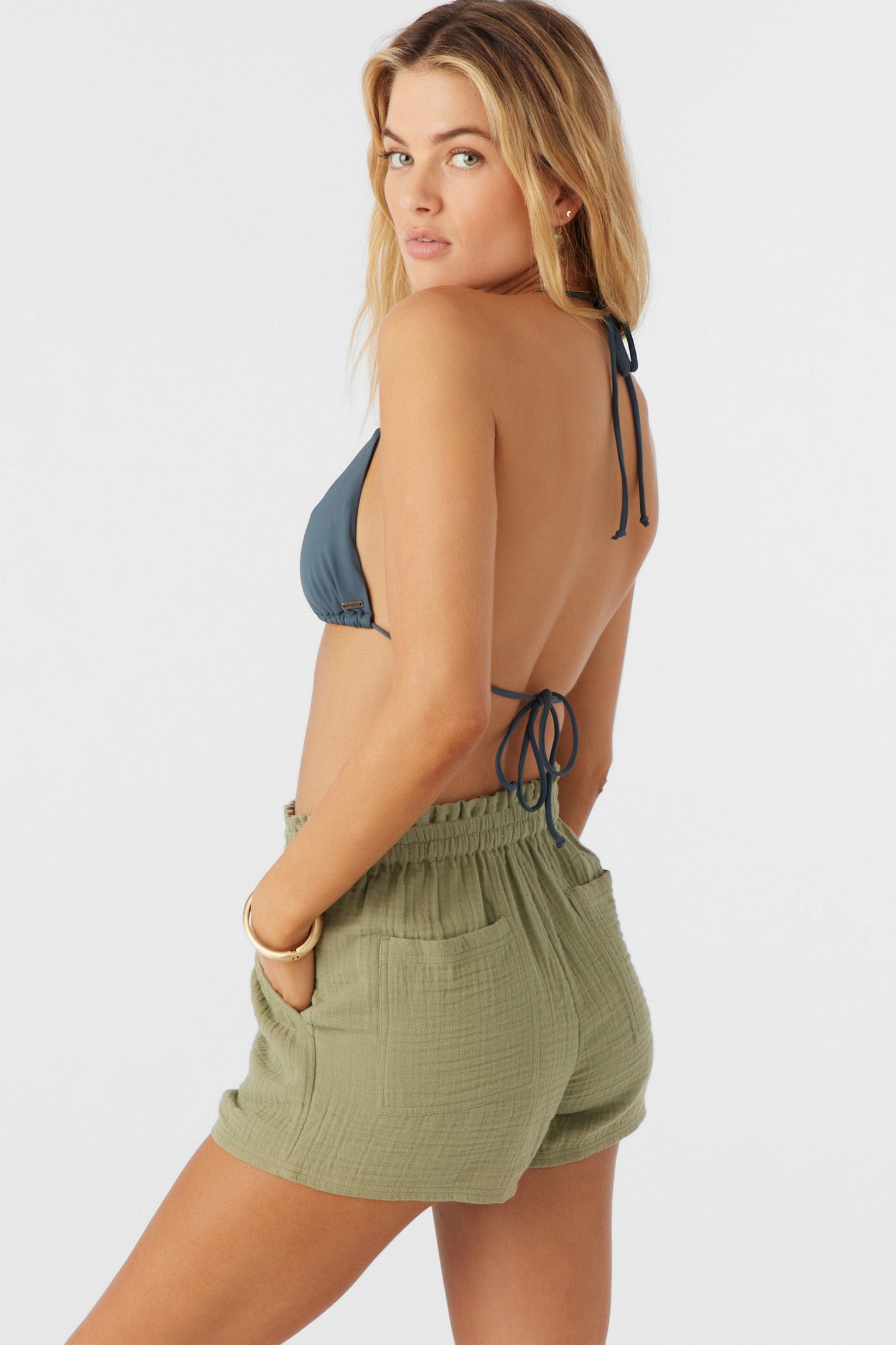 CARLA CRINKLE DOUBLE GAUZE BEACH SHORTS