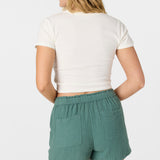 Carla Crinkle Double Gauze Beach Shorts