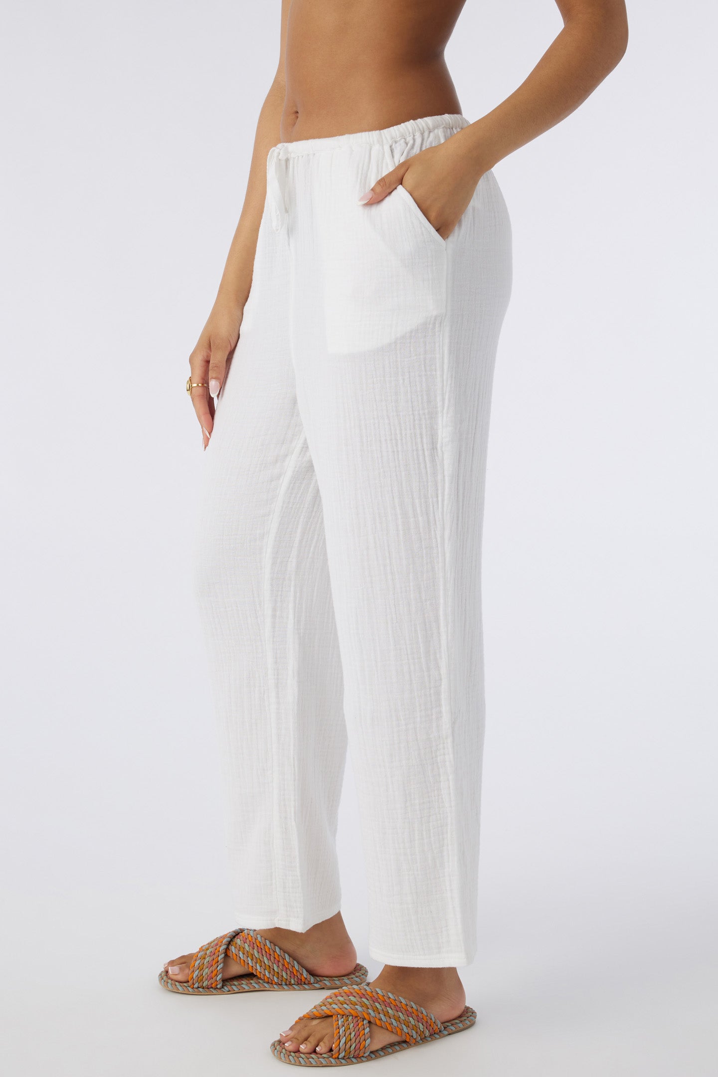 BRENDA CRINKLE DOUBLE GAUZE BEACH PANTS