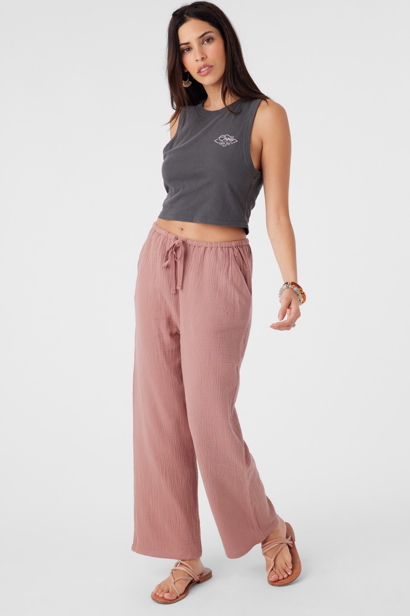 BRENDA CRINKLE DOUBLE GAUZE BEACH PANTS