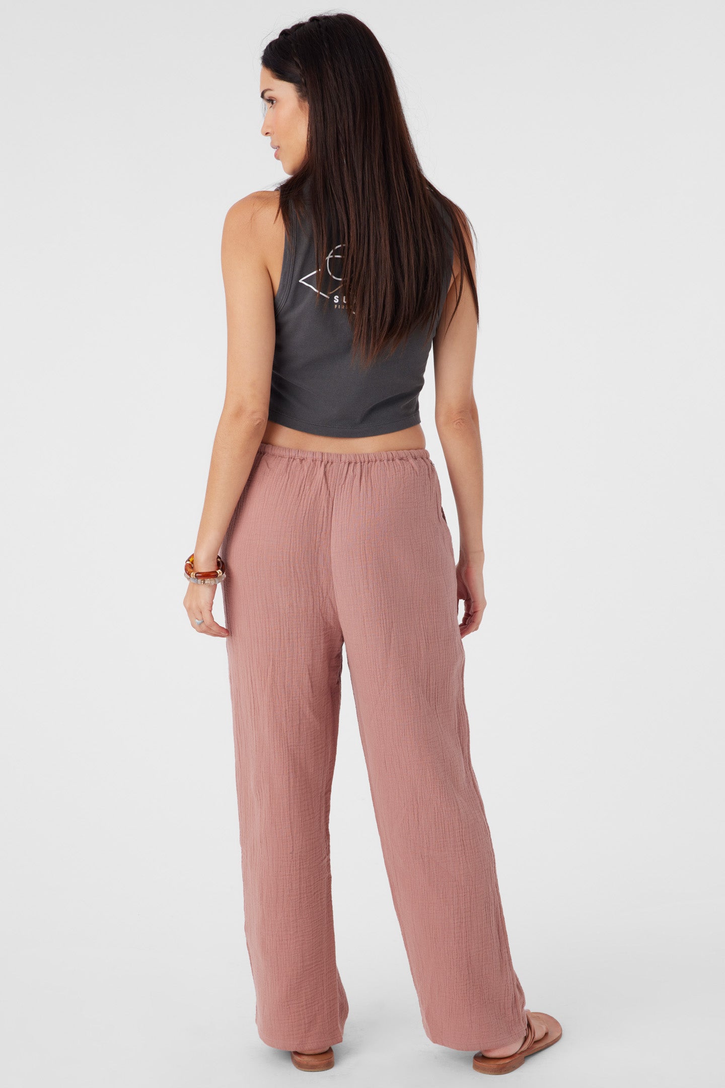 BRENDA CRINKLE DOUBLE GAUZE BEACH PANTS