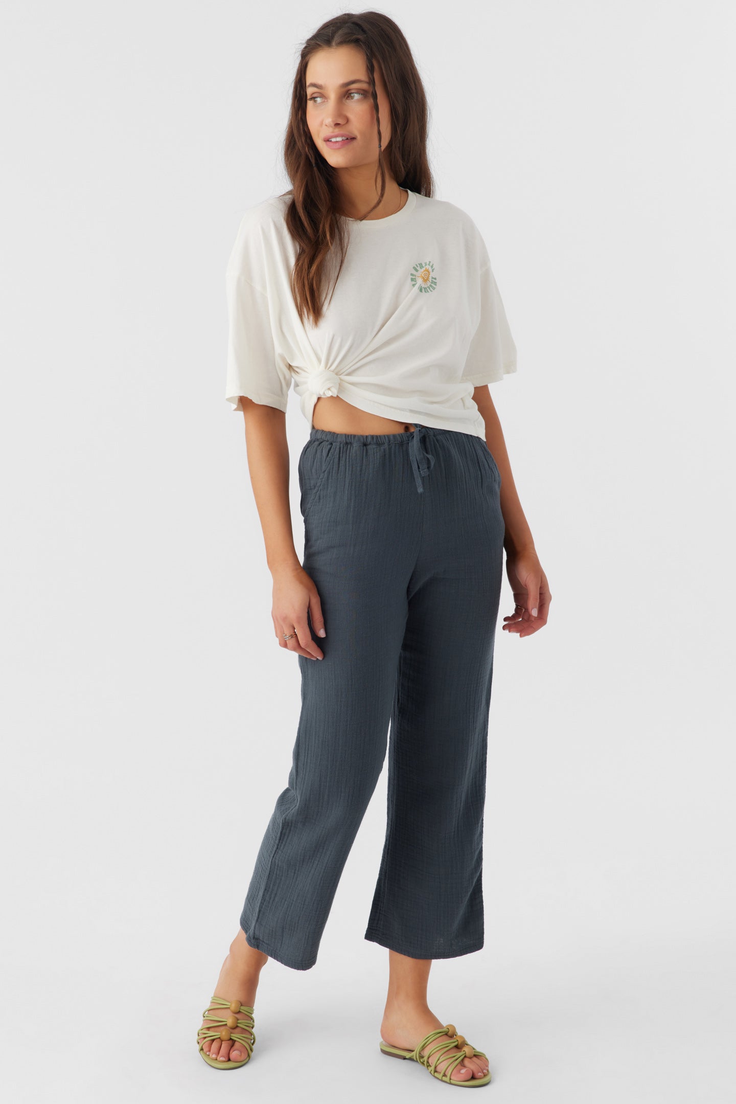 BRENDA CRINKLE DOUBLE GAUZE BEACH PANTS