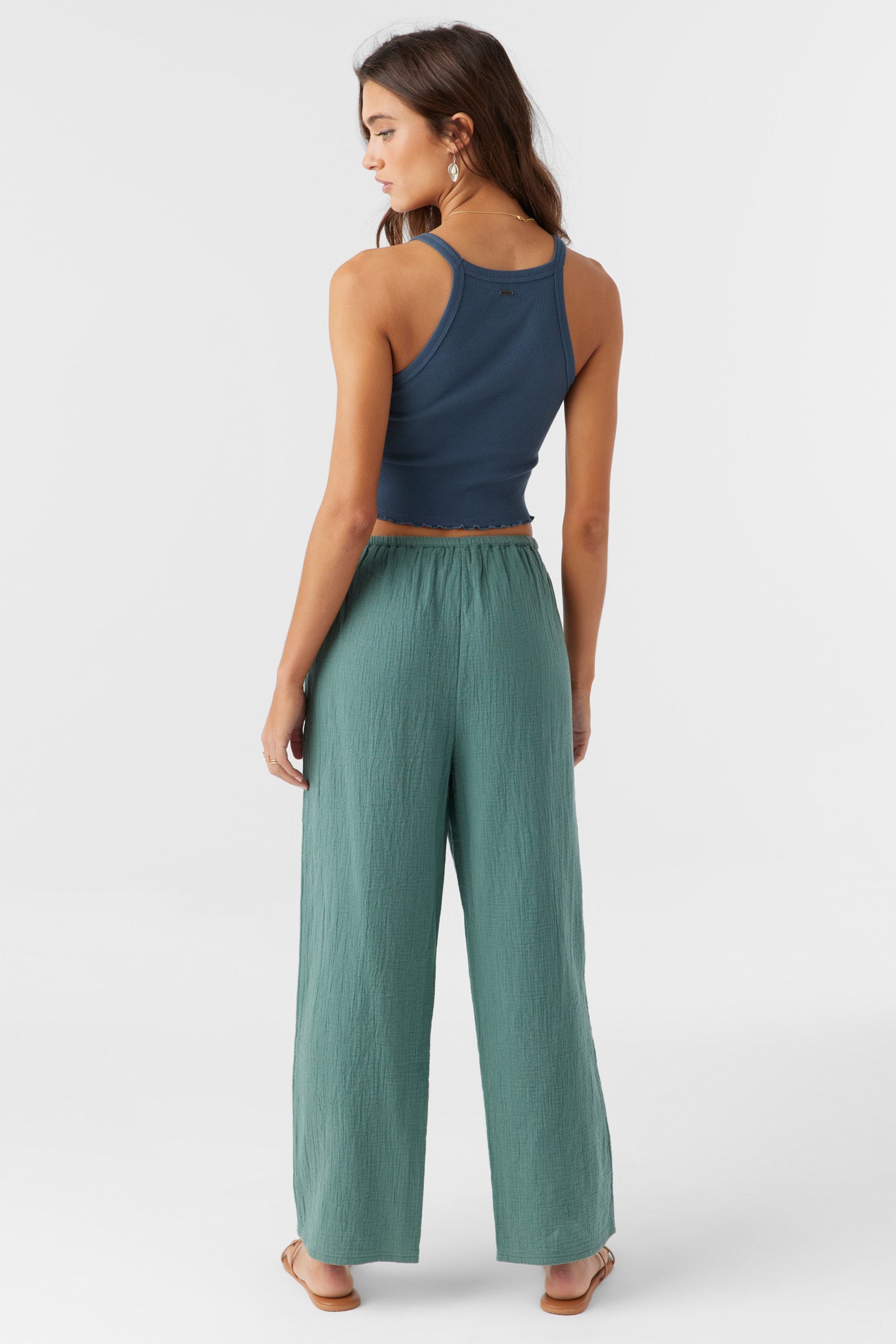 BRENDA CRINKLE DOUBLE GAUZE BEACH PANTS