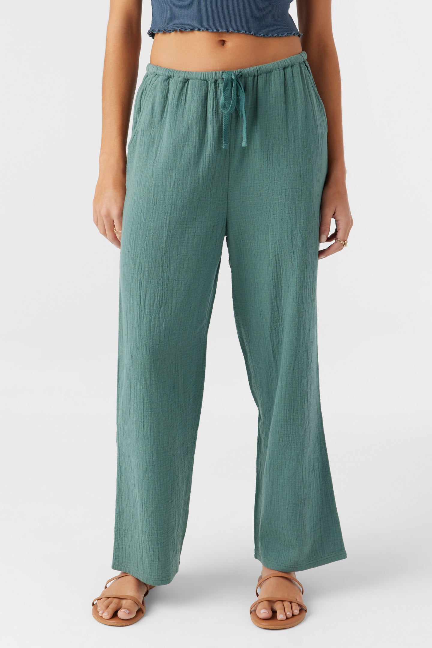 BRENDA CRINKLE DOUBLE GAUZE BEACH PANTS