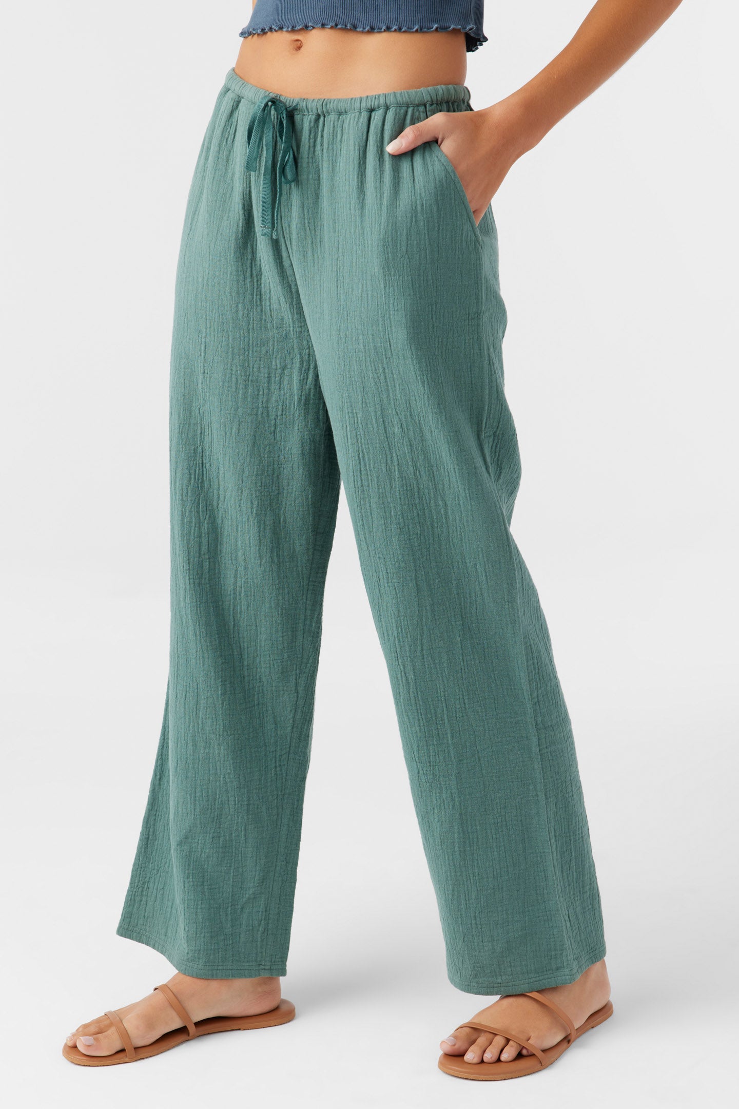 BRENDA CRINKLE DOUBLE GAUZE BEACH PANTS