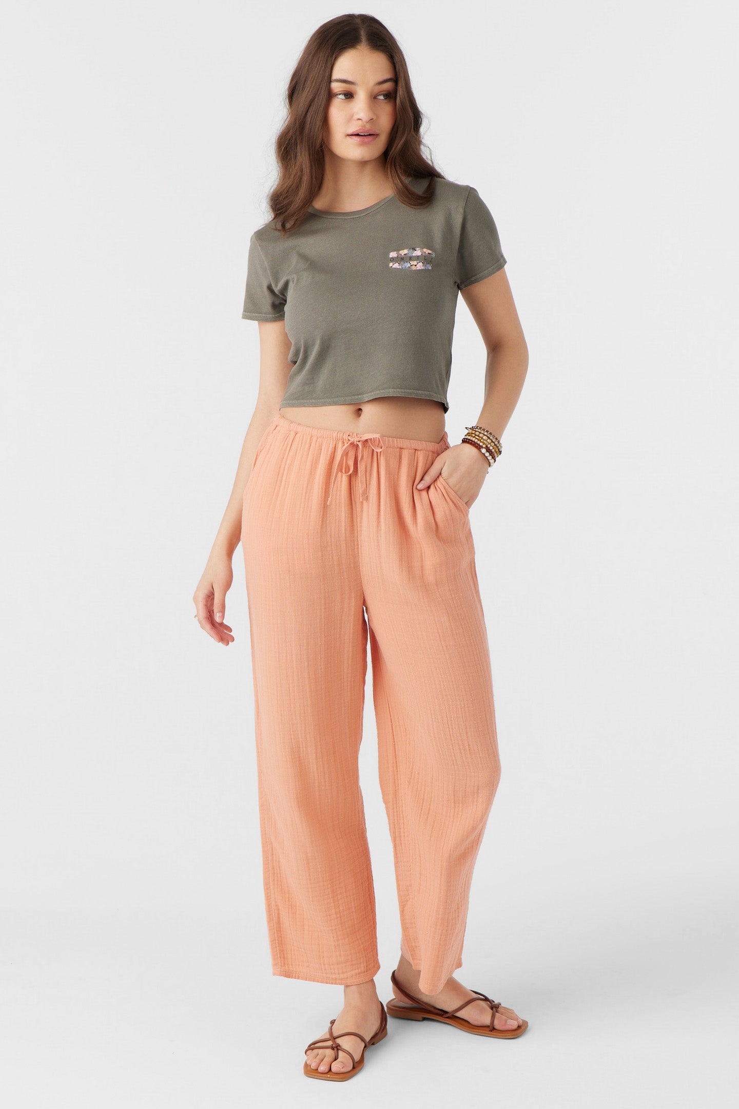 BRENDA CRINKLE DOUBLE GAUZE BEACH PANTS