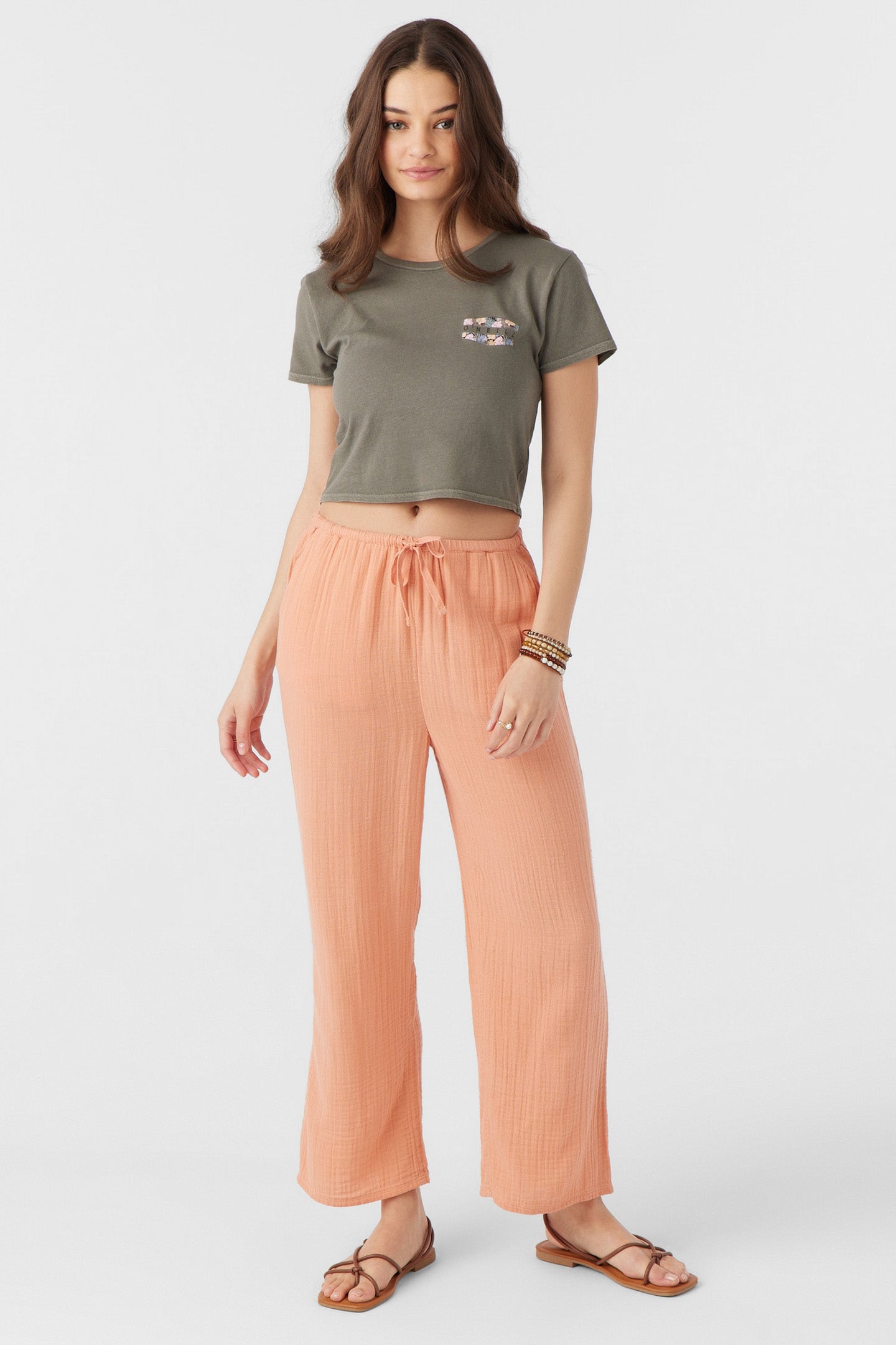 BRENDA CRINKLE DOUBLE GAUZE BEACH PANTS