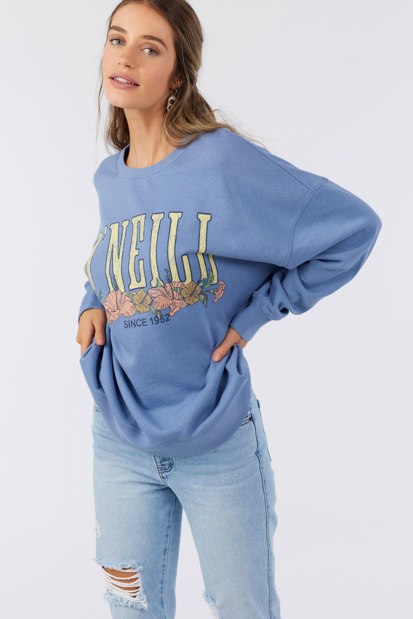 CHOICE CREWNECK OVERSIZED-FIT FLEECE PULLOVER