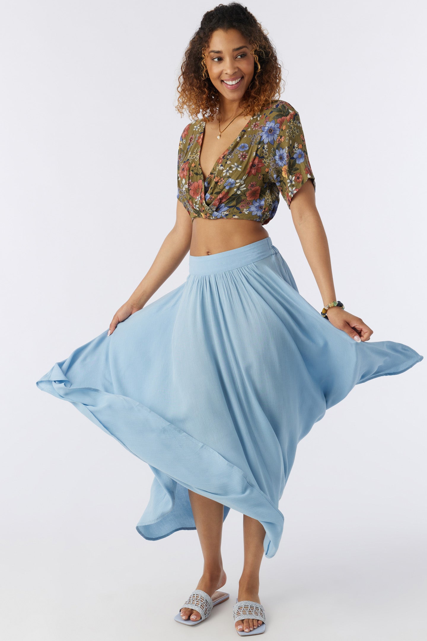 MARNIE SOLID MIDI SKIRT