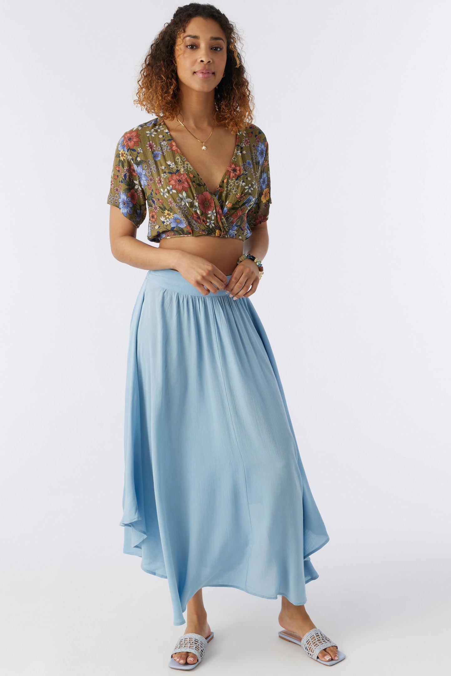 MARNIE SOLID MIDI SKIRT