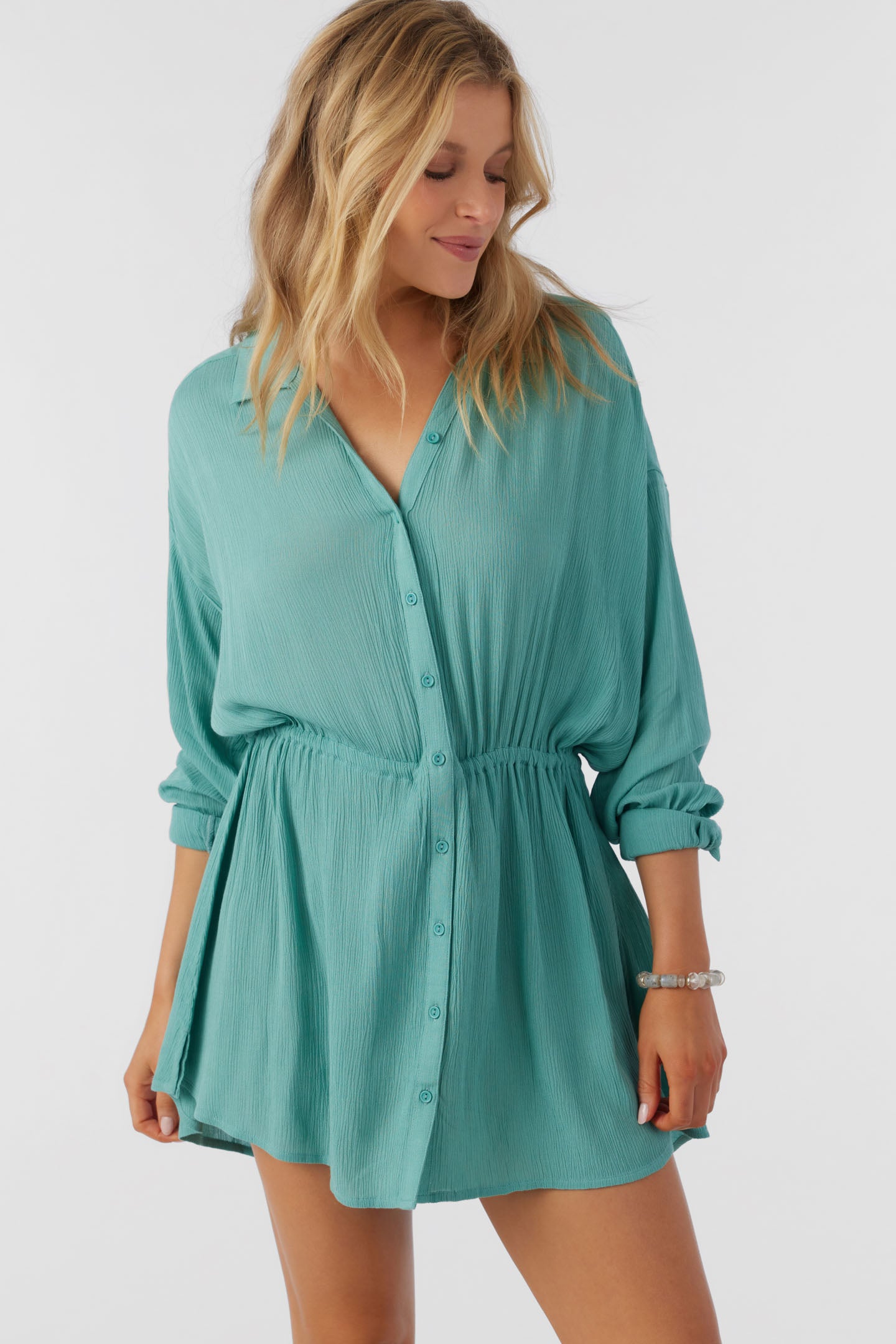 SALTWATER SOLIDS CAMI SWIM COVER-UP