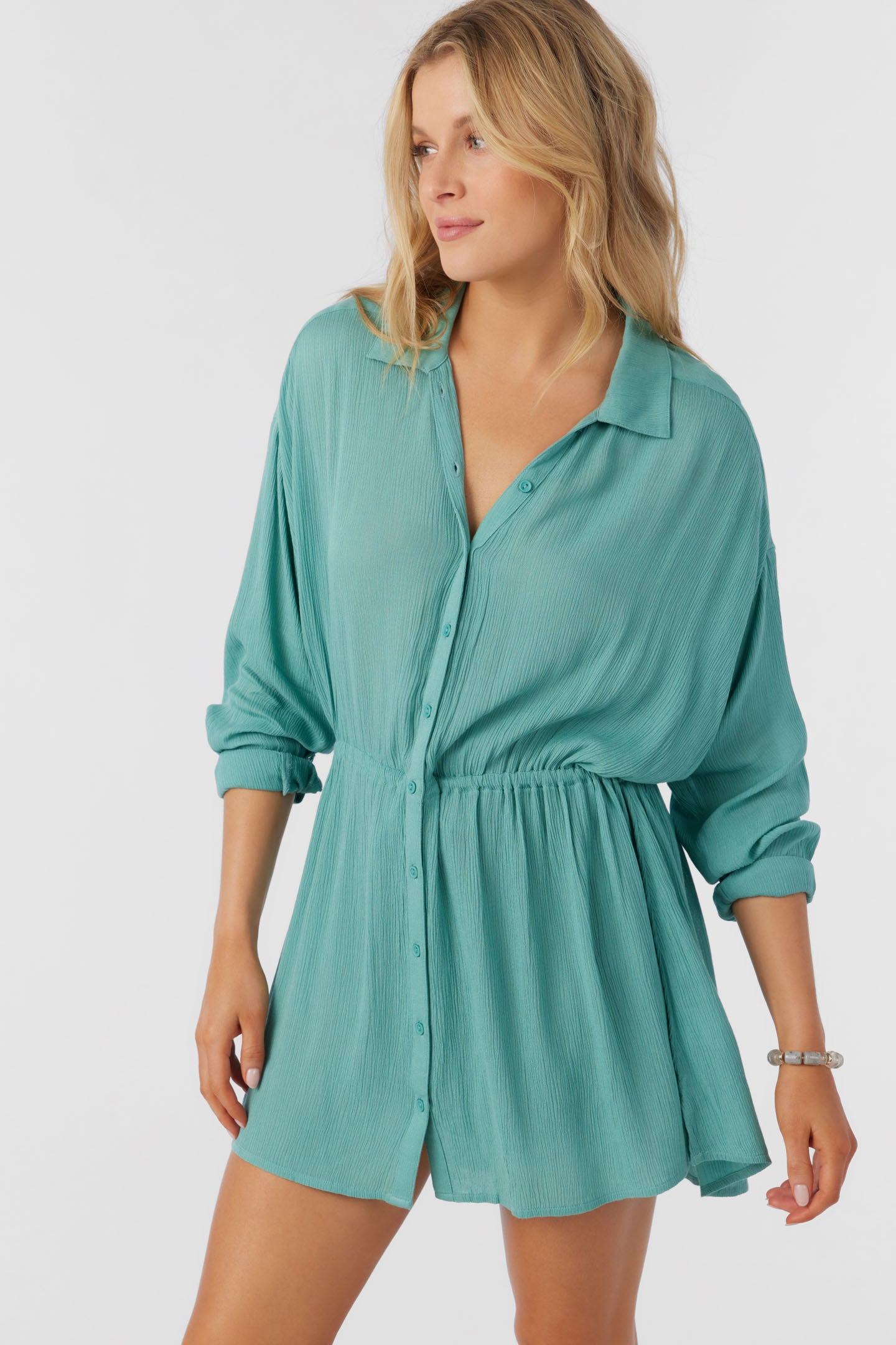 SALTWATER SOLIDS CAMI SWIM COVER-UP