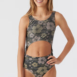 Girl's Hibiscus Camo Knot One-Piece