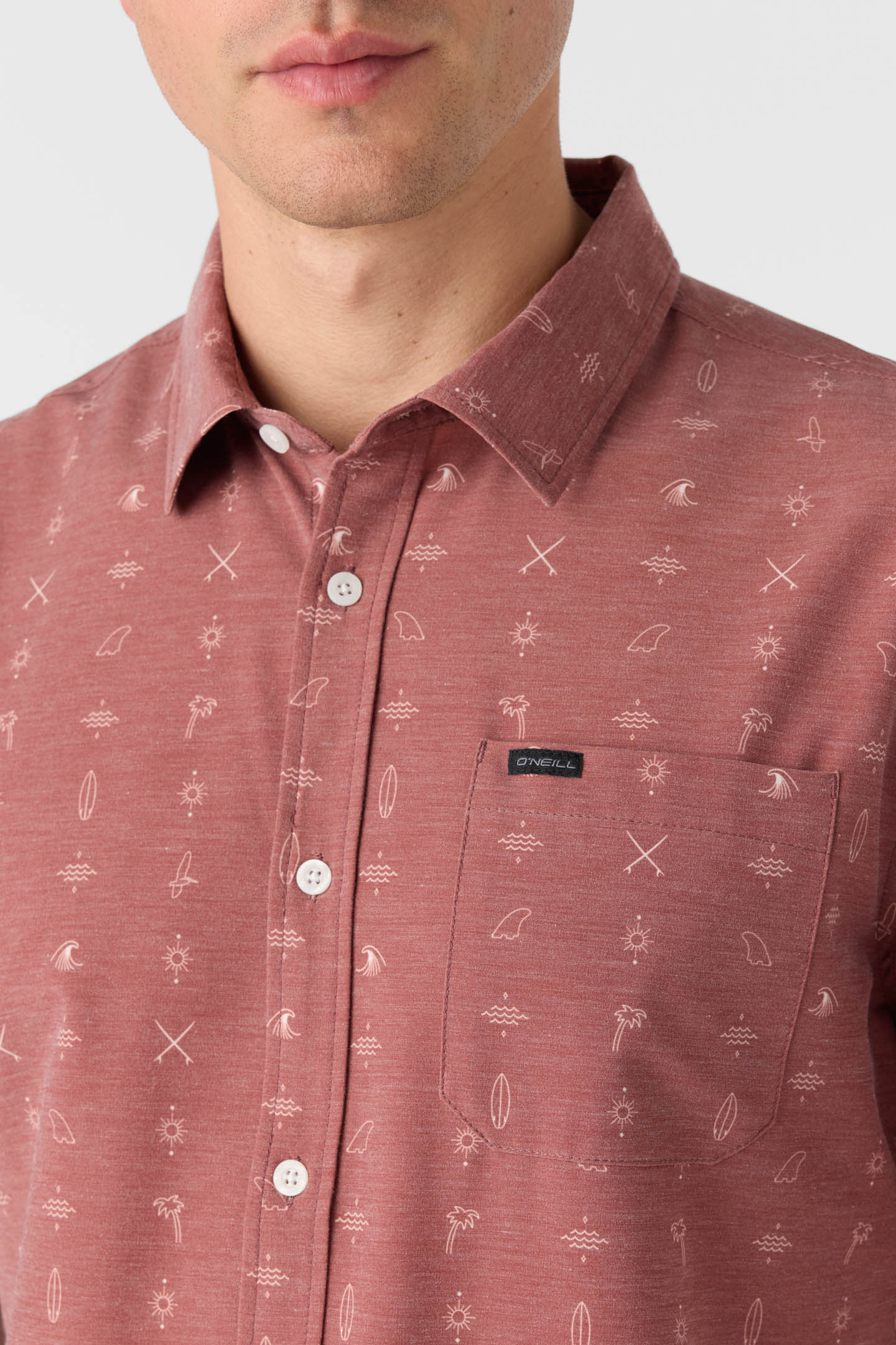 TRVLR Upf Traverse Standard Standard Fit Shirt - Mahogany | O'Neill