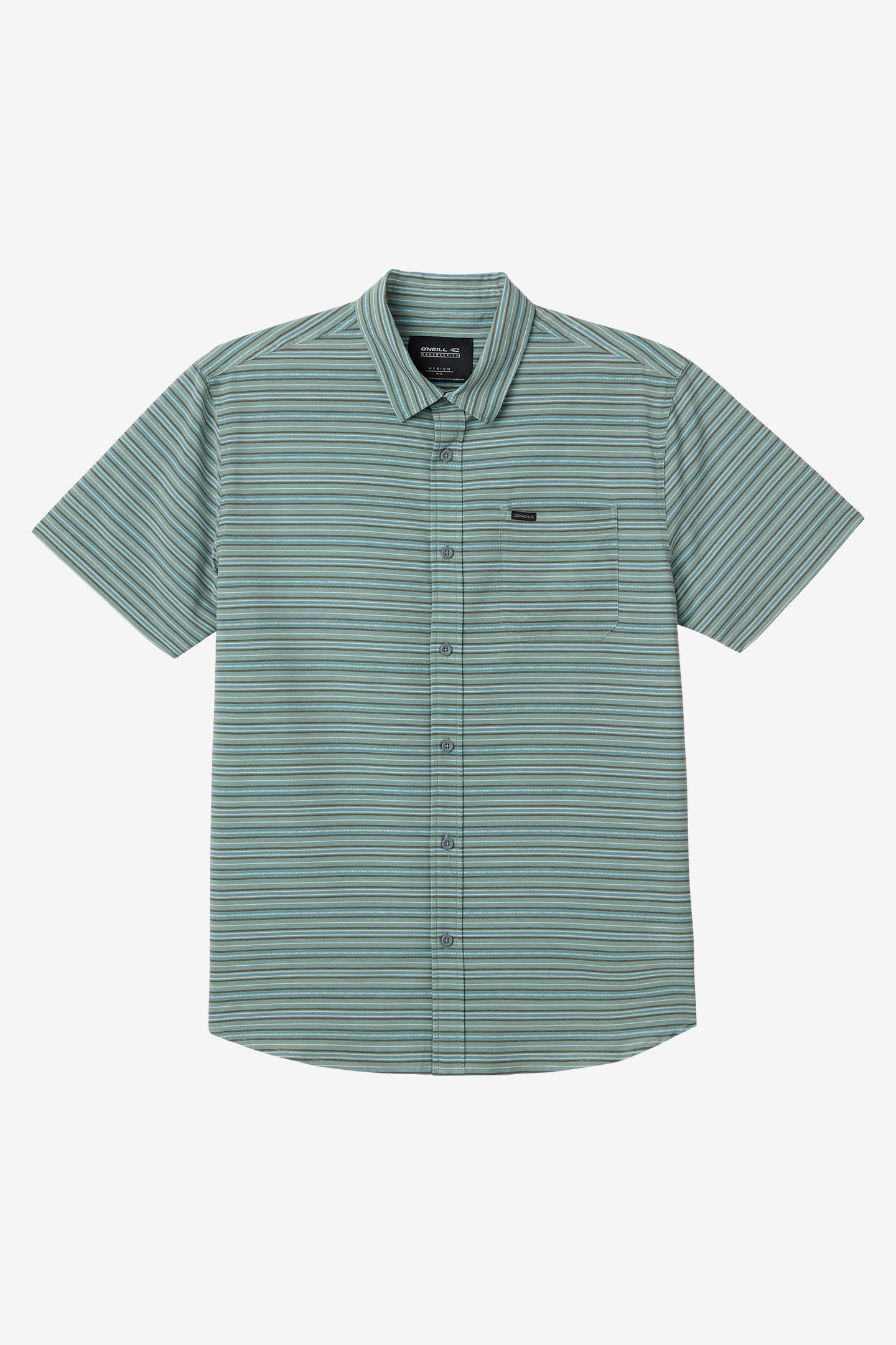 TRVLR Upf Traverse Stripe Std Standard Fit Shirt - Sage | O'Neill