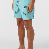 Hermosa Elastic Waist 17" Swim Trunks