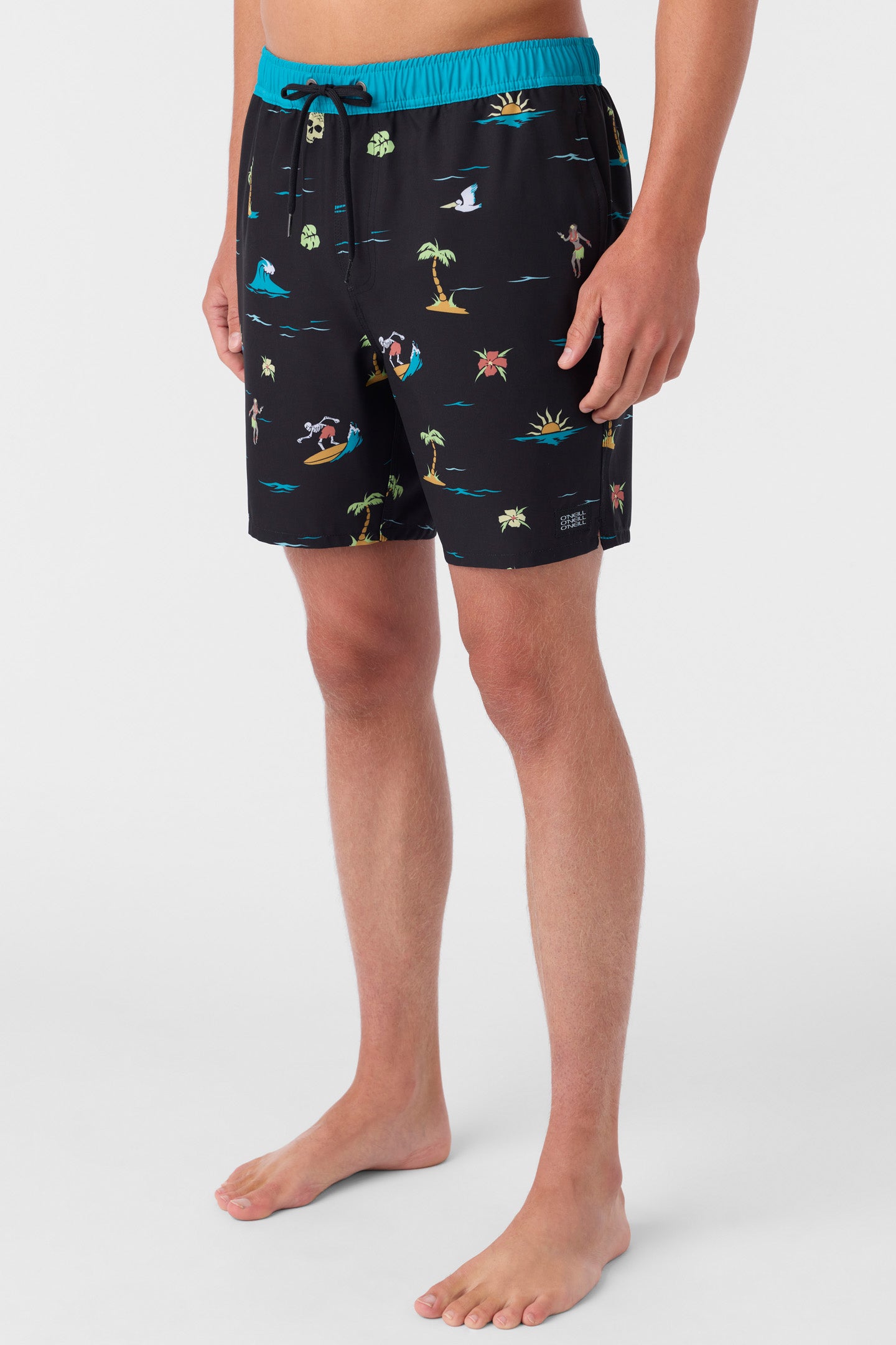 HERMOSA ELASTIC WAIST 17" SWIM TRUNKS