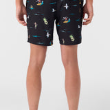 Hermosa Elastic Waist 17" Swim Trunks