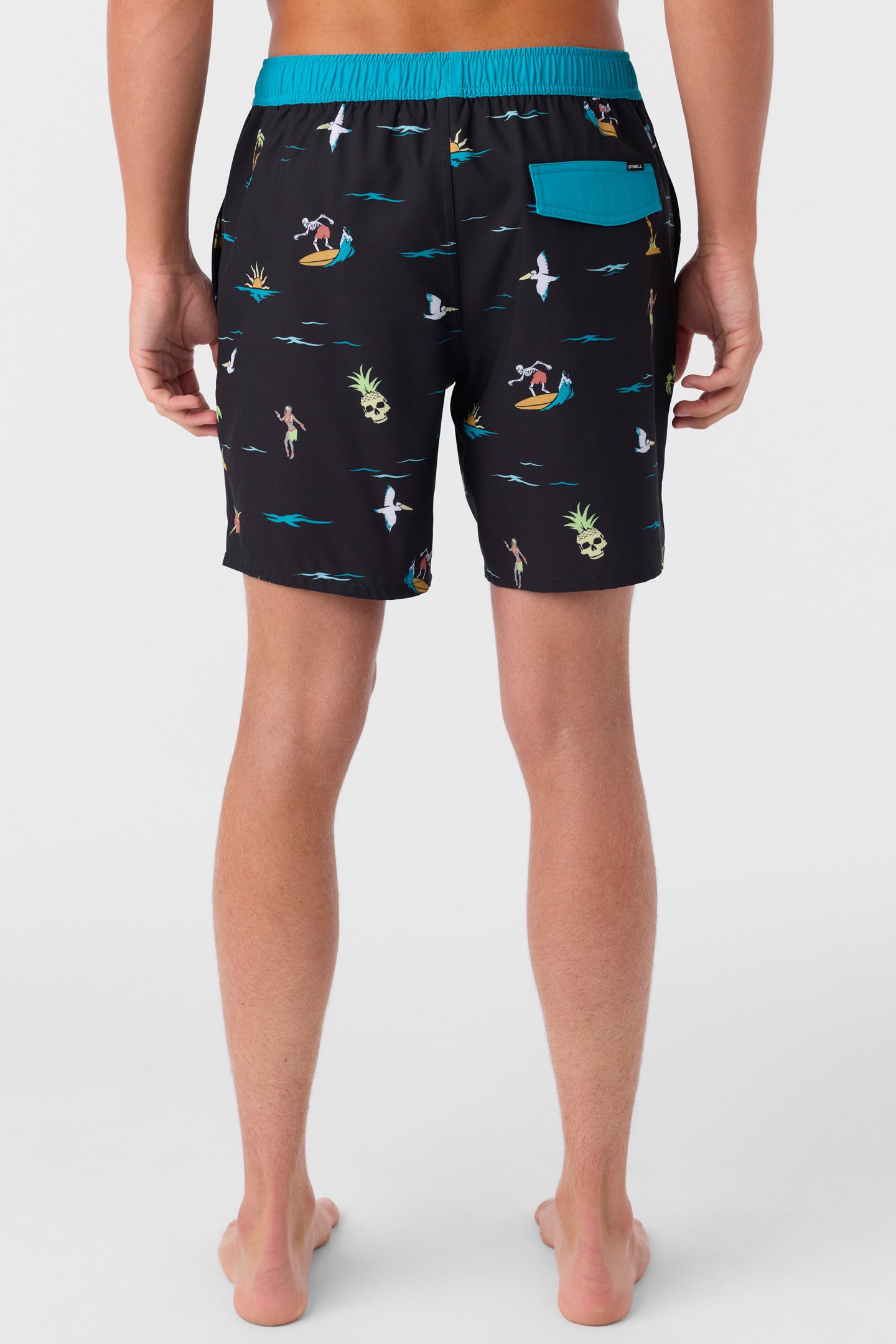 HERMOSA ELASTIC WAIST 17" SWIM TRUNKS