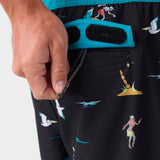 Hermosa Elastic Waist 17" Swim Trunks