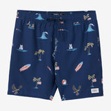 Hermosa Elastic Waist 17" Swim Trunks