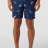 Hermosa Elastic Waist 17" Swim Trunks