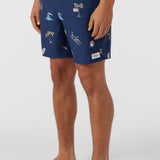 Hermosa Elastic Waist 17" Swim Trunks