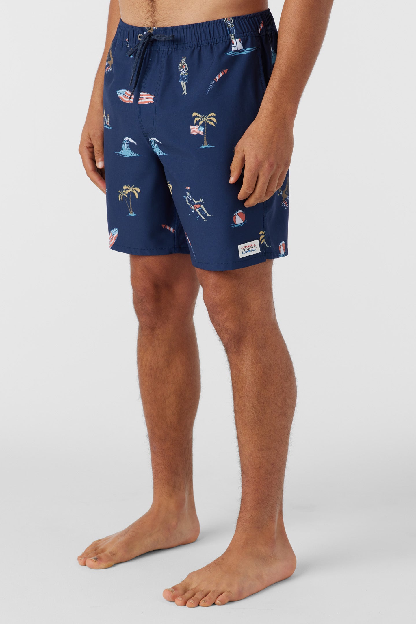 HERMOSA ELASTIC WAIST 17" SWIM TRUNKS