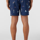 Hermosa Elastic Waist 17" Swim Trunks