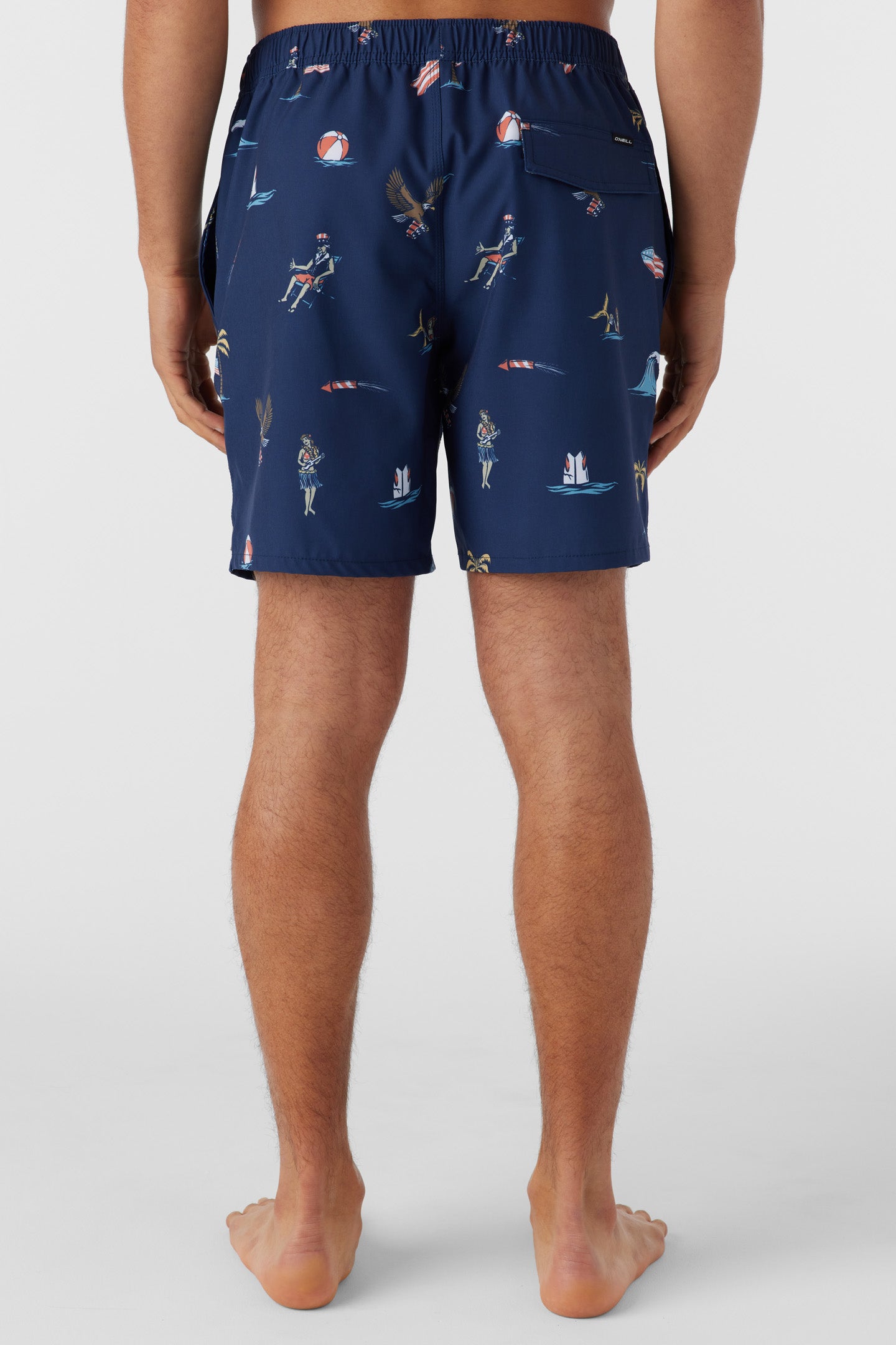 HERMOSA ELASTIC WAIST 17" SWIM TRUNKS