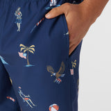 Hermosa Elastic Waist 17" Swim Trunks