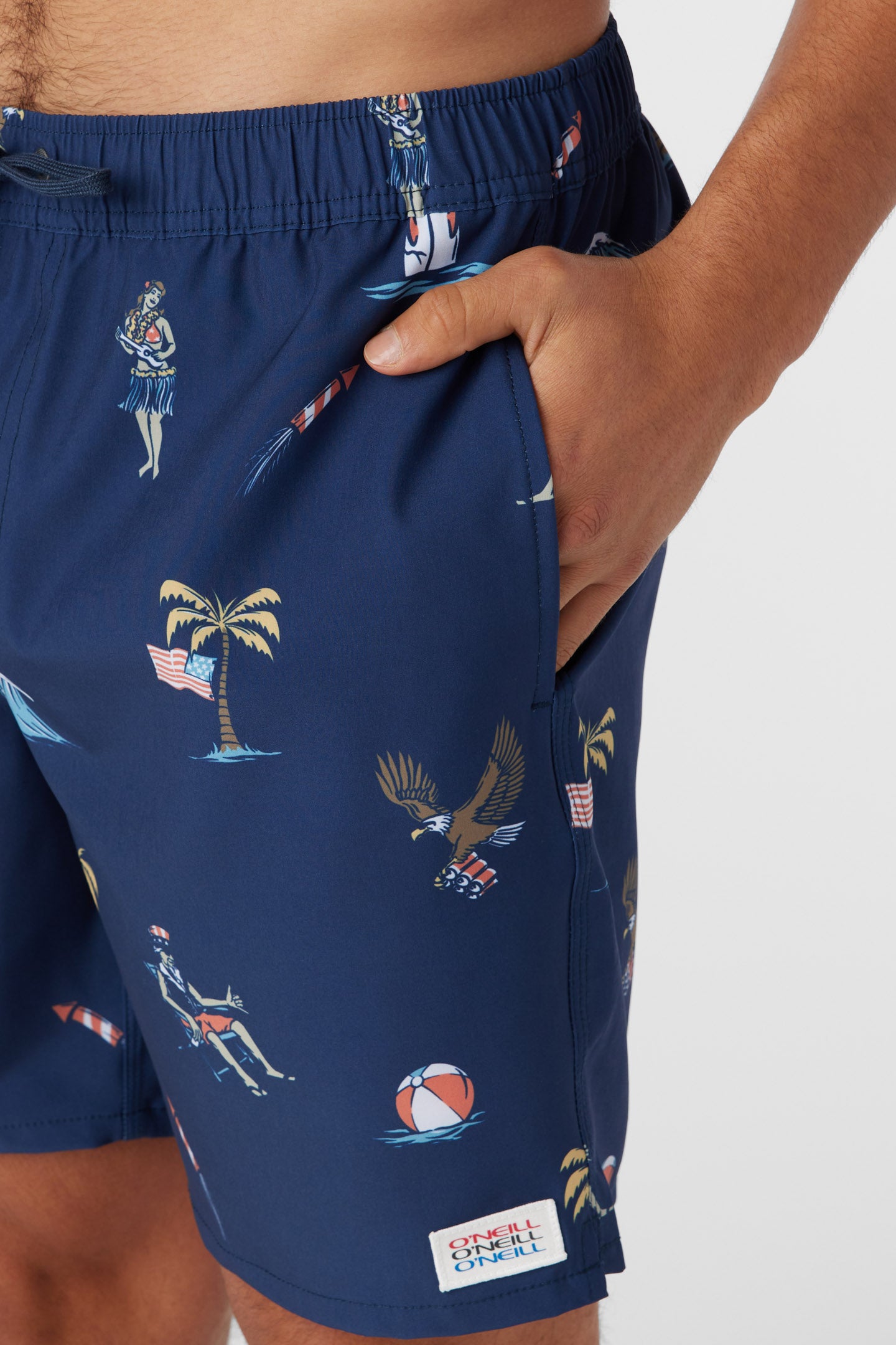 HERMOSA ELASTIC WAIST 17" SWIM TRUNKS