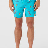 Hermosa Elastic Waist 17" Swim Trunks