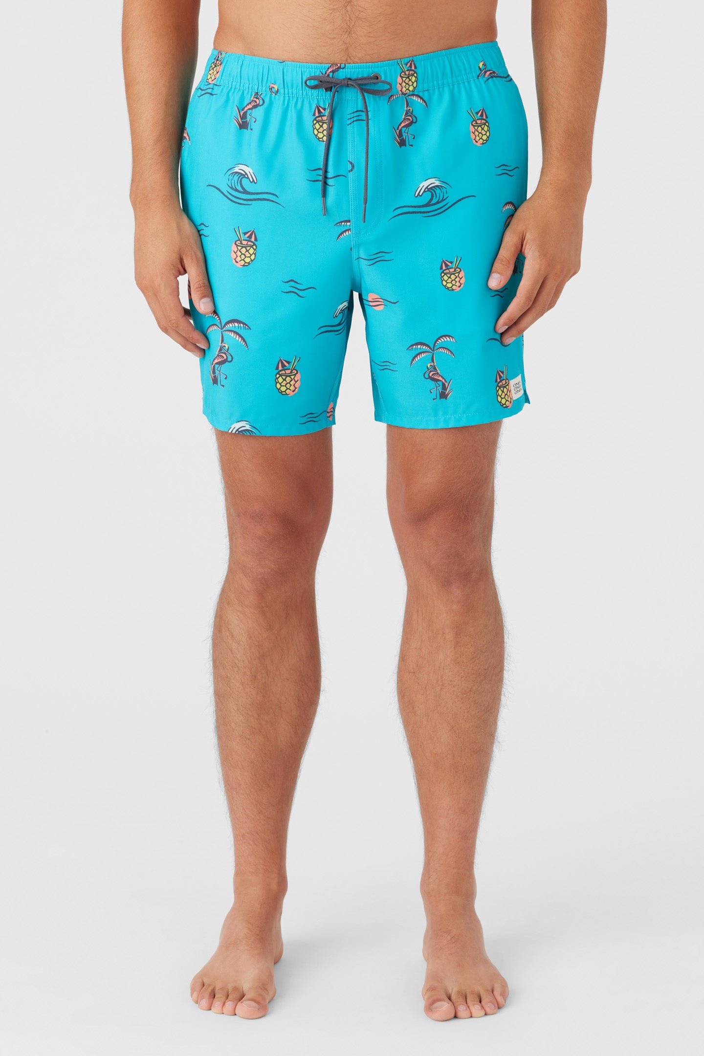 HERMOSA ELASTIC WAIST 17" SWIM TRUNKS