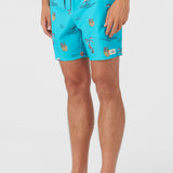 Hermosa Elastic Waist 17" Swim Trunks