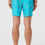 Hermosa Elastic Waist 17" Swim Trunks