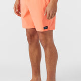 Lennox Hermosa Solid Elastic Waist 17" Swim Trunks