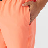 Lennox Hermosa Solid Elastic Waist 17" Swim Trunks