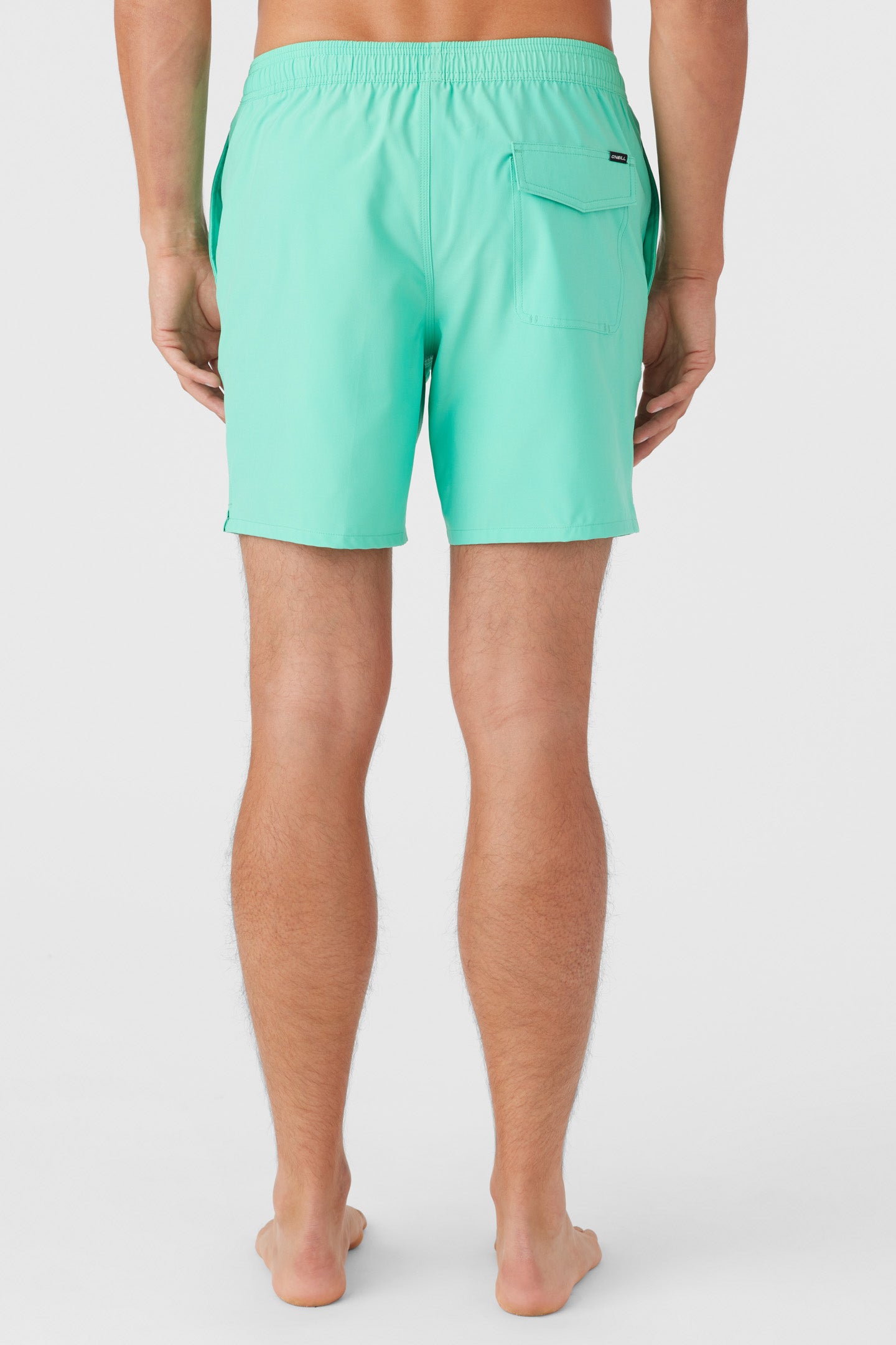 LENNOX HERMOSA SOLID ELASTIC WAIST 17" SWIM TRUNKS