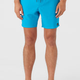 Lennox Hermosa Solid Elastic Waist 17" Swim Trunks