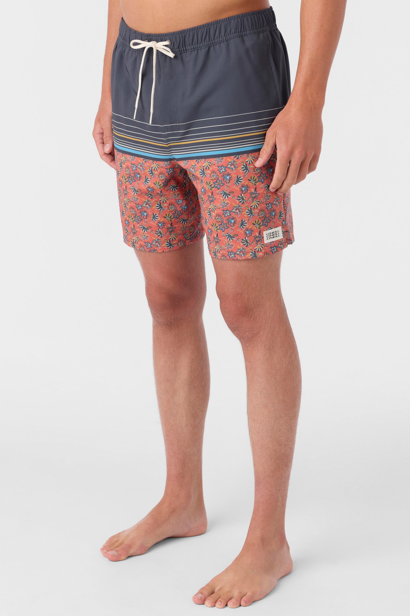 HERMOSA ELASTIC WAIST LINED 17" SWIM TRUNKS