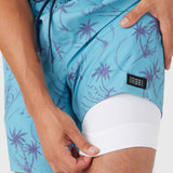 Hermosa Elastic Waist Lined 17" Swim Trunks