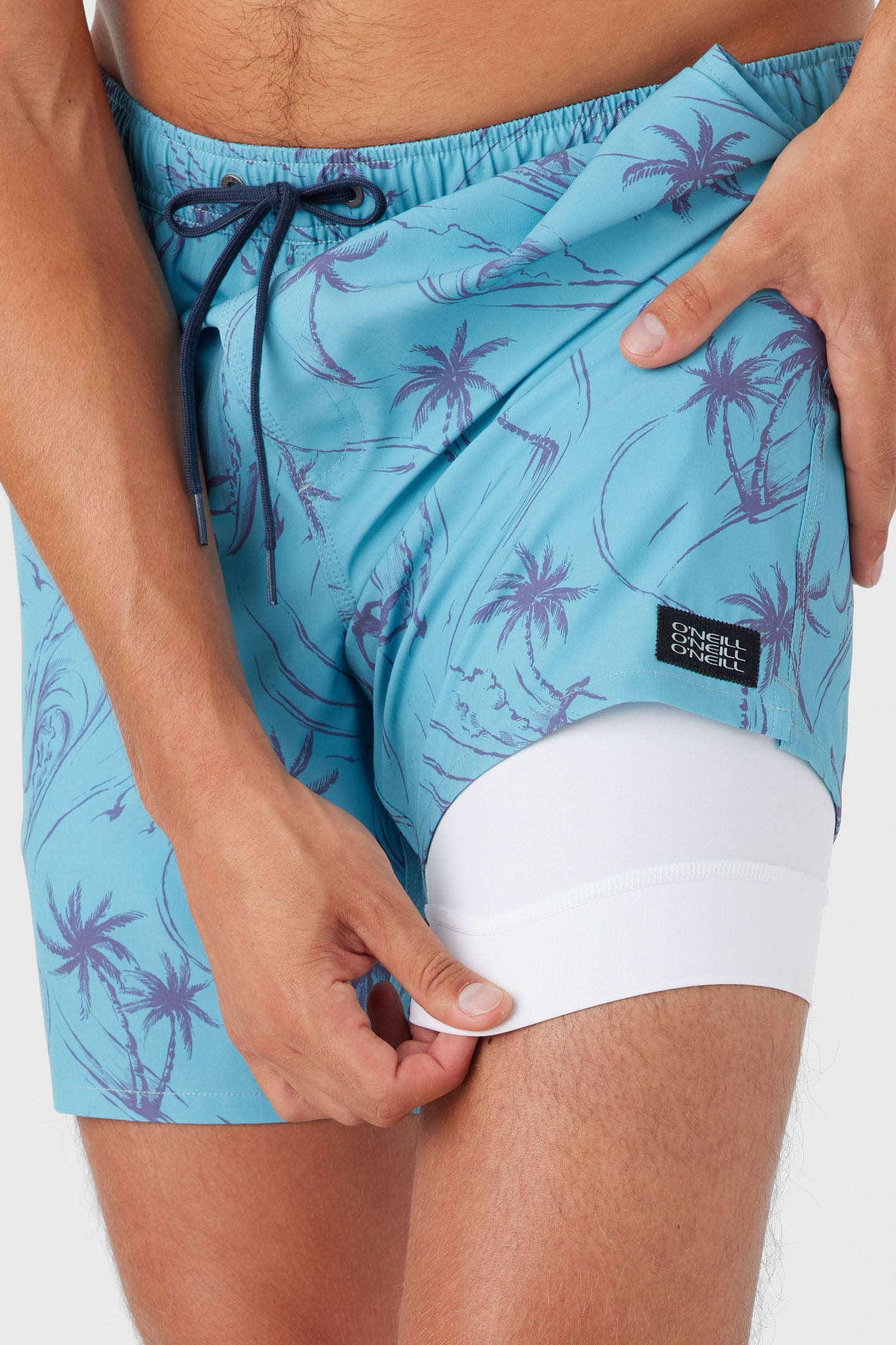 HERMOSA ELASTIC WAIST LINED 17" SWIM TRUNKS