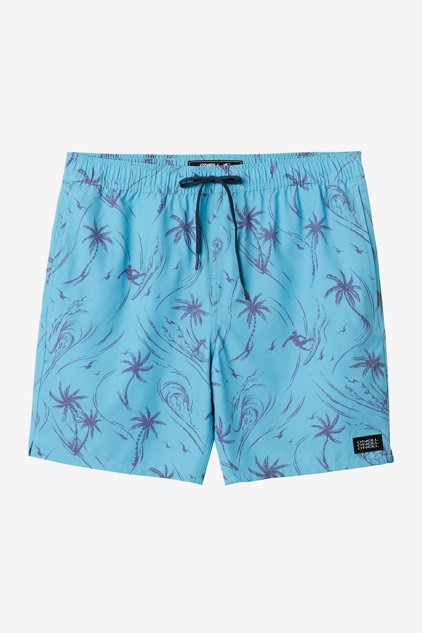 HERMOSA ELASTIC WAIST LINED 17" SWIM TRUNKS