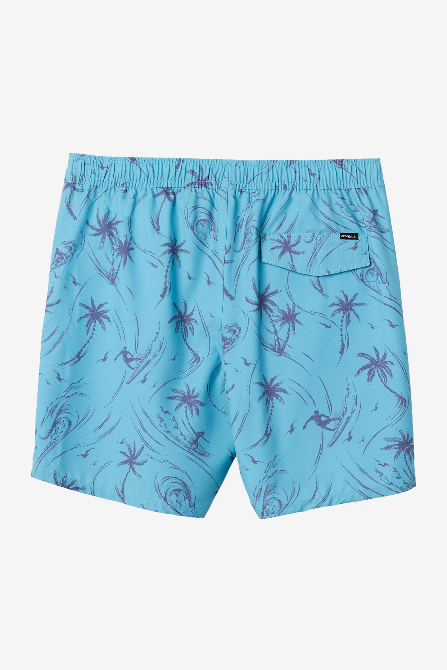 HERMOSA ELASTIC WAIST LINED 17" SWIM TRUNKS